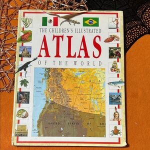 Hardcover children’s atlas of the world.